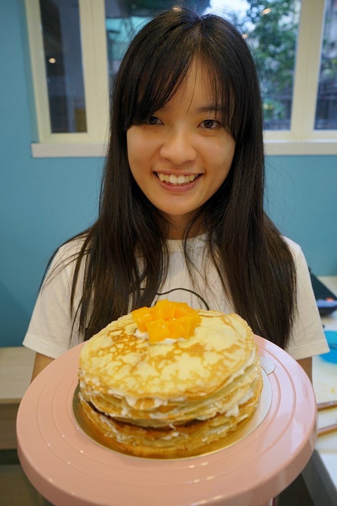 台北｜有趣烘焙(市府店) DIY手作甜點．零失敗芒果千層蛋糕 - 奇奇一起玩樂趣