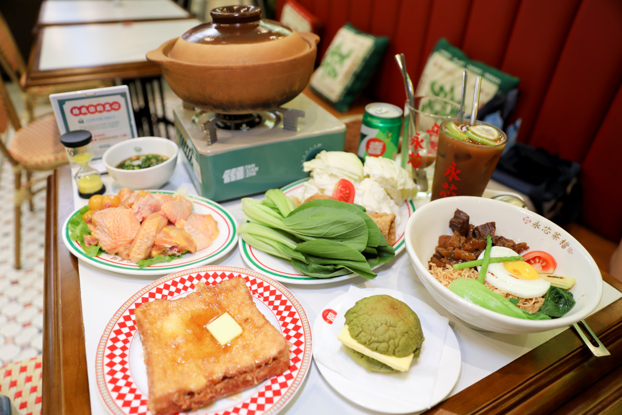 桃園藝文特區港式茶餐廳推薦! 永芯茶檔 茶餐廳(南平店) 超好吃牛筋牛肉撈麵.粵式雞煲.西多士.菠蘿油 - 奇奇一起玩樂趣