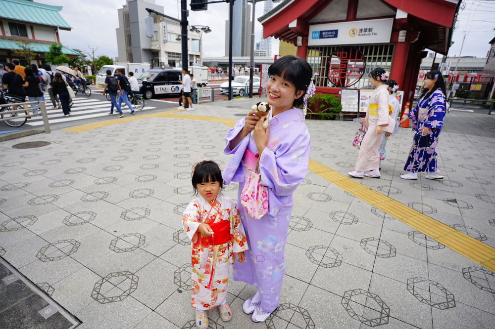 東京和服租借推薦! 日本親子和服初體驗 江戶和裝工房雅和服(淺草站前店) - 奇奇一起玩樂趣