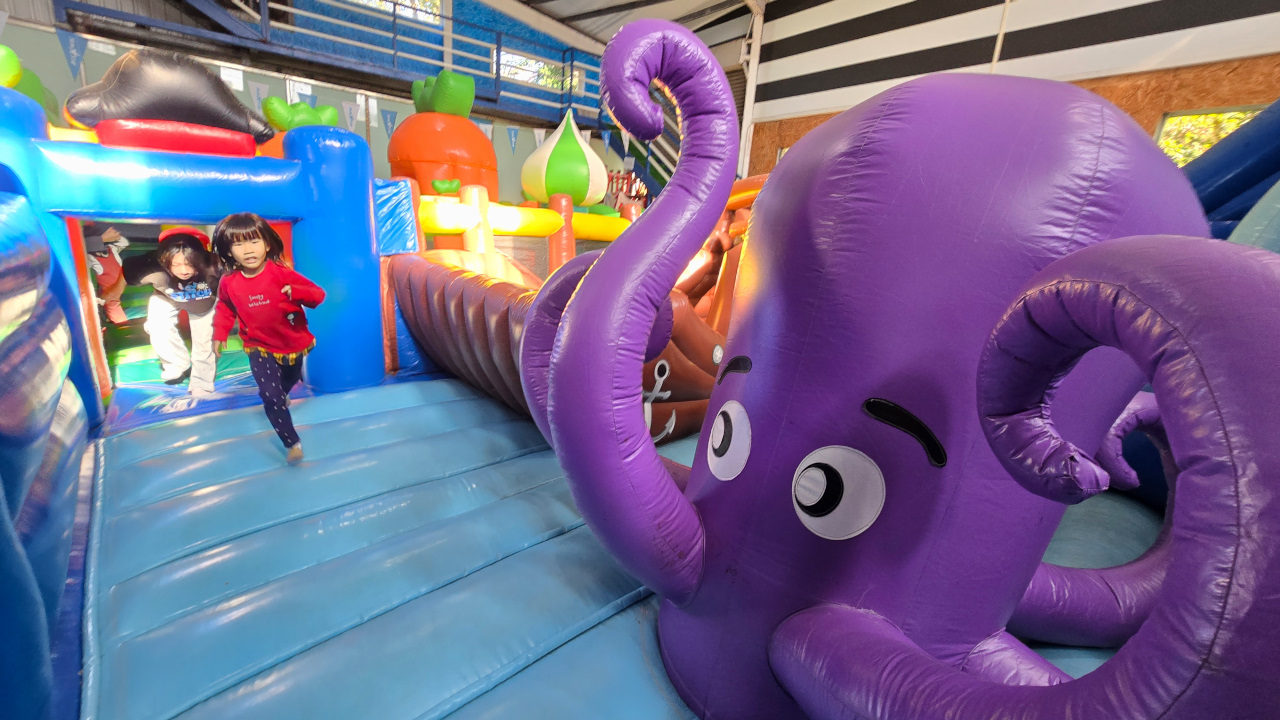 大新店游泳池假日期間限定 2026萌兔冬季氣墊樂園 氣墊.溫泉魚.泡湯.三溫暖,150元一票暢玩不限時 - 奇奇一起玩樂趣